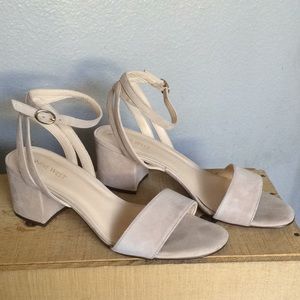 Nine West suede block heel sandals